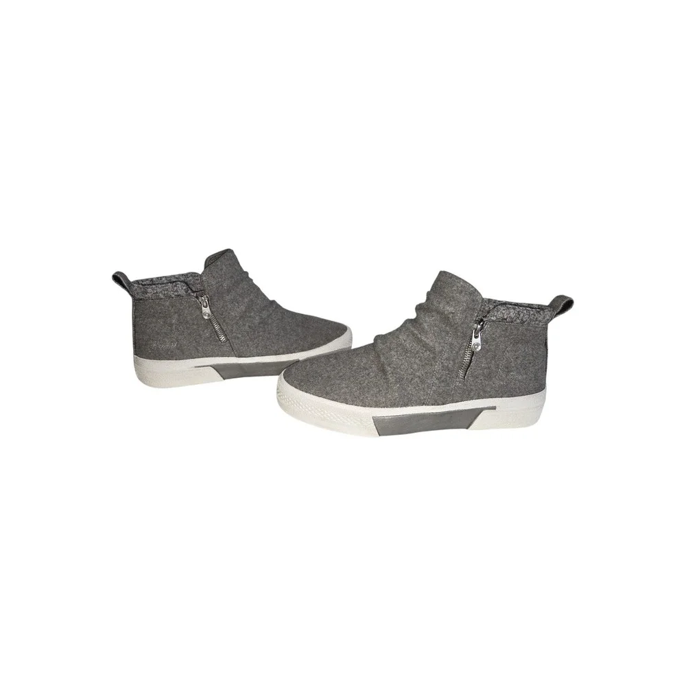 Blowfish Malibu Walkabout Gray Fabric Ankle Boots High Top Sneakers Womens 11M